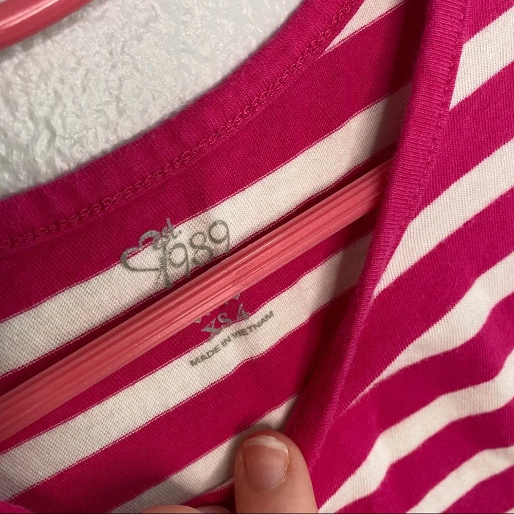 Children’s Place Pink and white Stripe Dress Sz 4